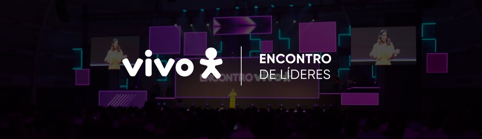 Encontro Vivo com palco e conte&uacute;do institucional